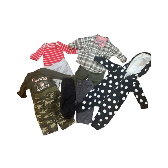 Boys 3 - 6 Months Lot of 9/ Carter’s/Osh Kosh/ Garanimals/ Calvin Klein - Picture 1 of 8